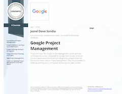 Google Project Management Specialization
